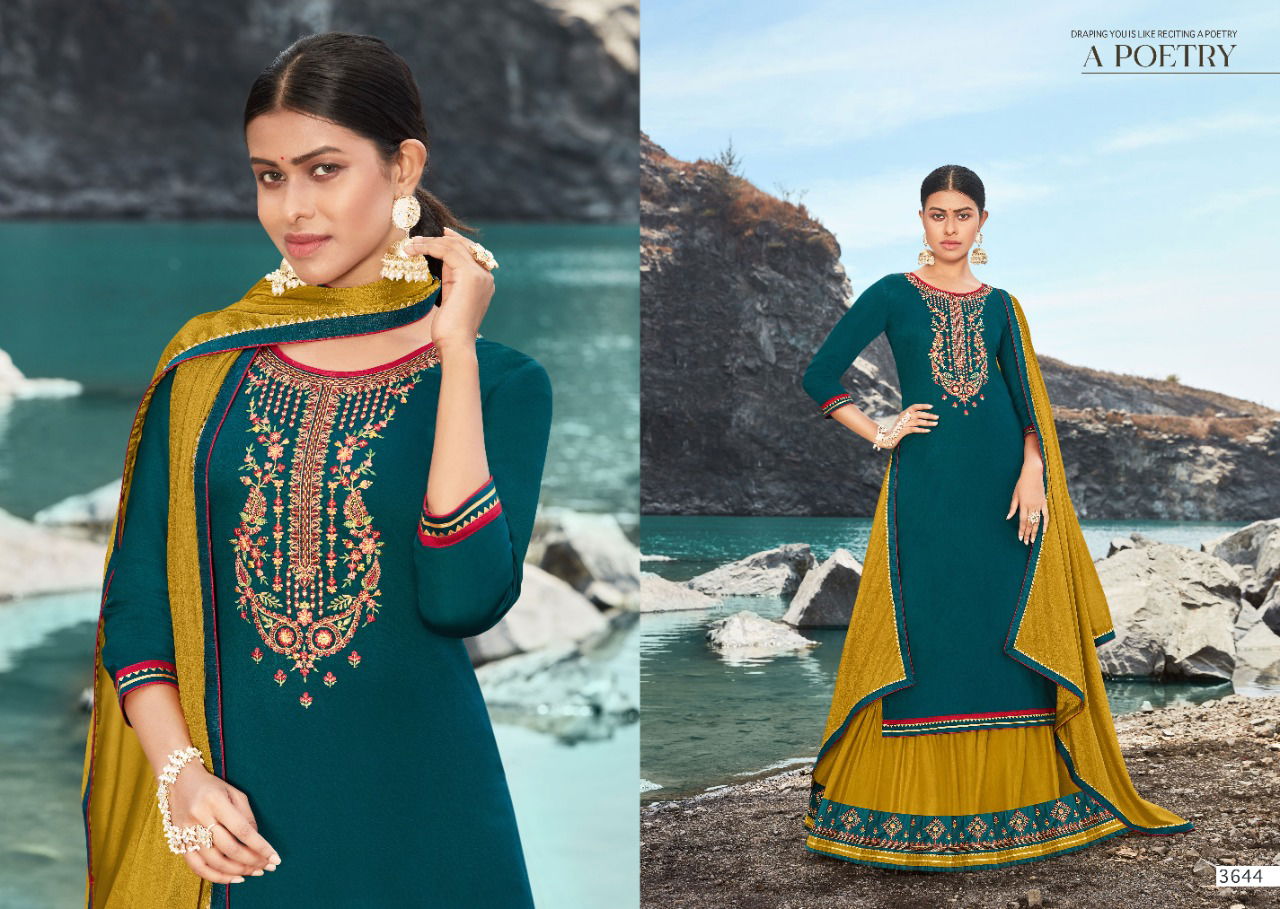 Rangoon Poshak Heavy FAncy Festive Wear Embroider Ready Made Suit Collection